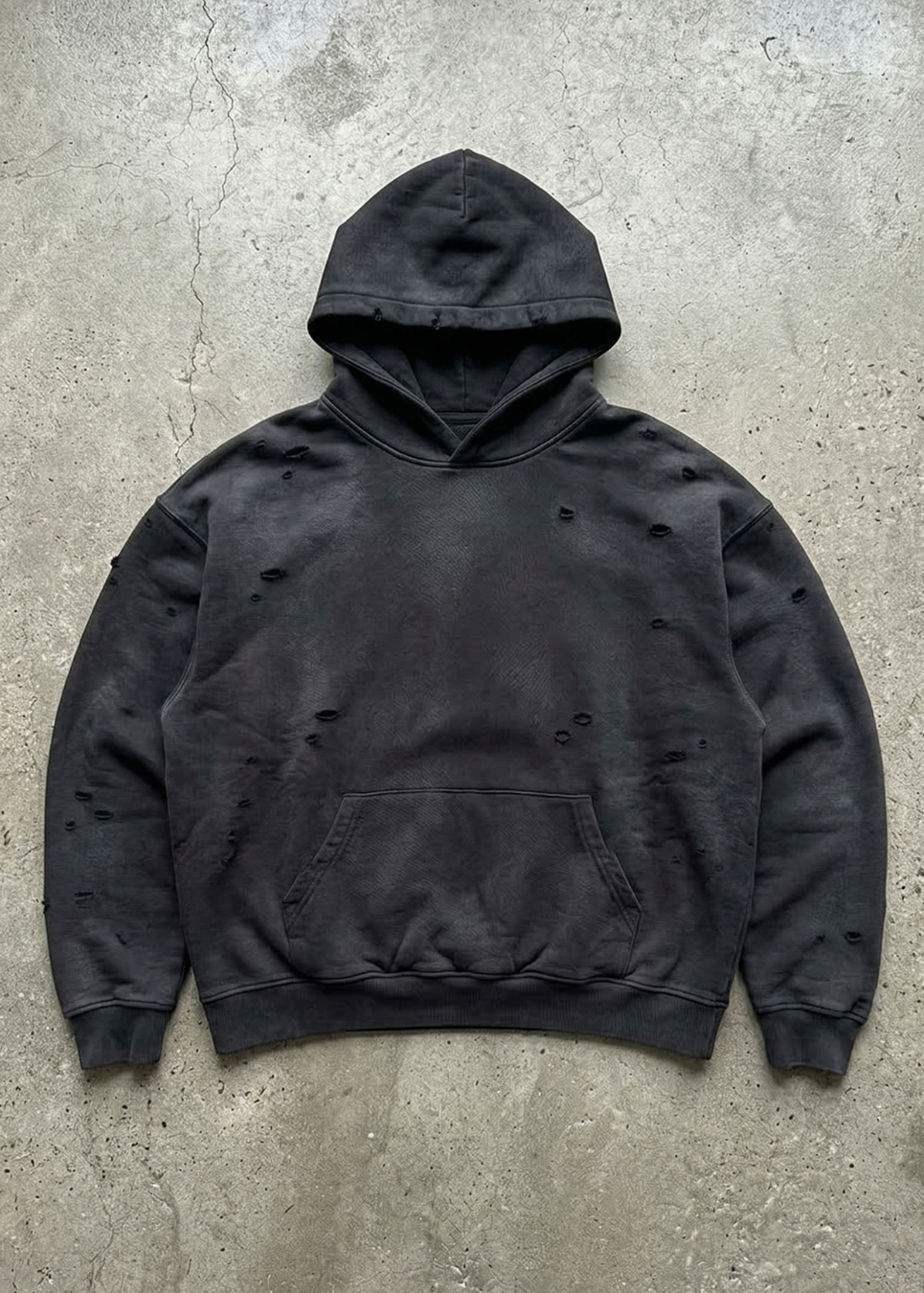 Torn* Washed Hoodie (Shadow)